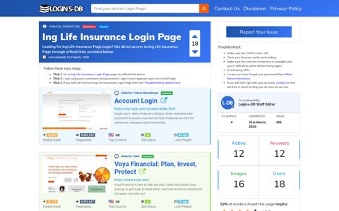 Ing Life Insurance Login Page - Logins-DB