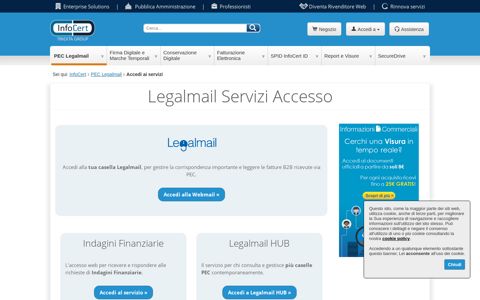 Accedi ai Servizi | PEC Legalmail | InfoCert