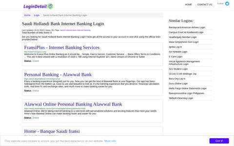 Saudi Hollandi Bank Internet Banking Login FransiPlus ...