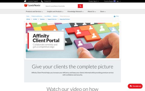 Online Client Service with Lexis Affinity | LexisNexis® Australia
