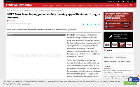 HDFC Bank launches upgraded mobile banking app with ...