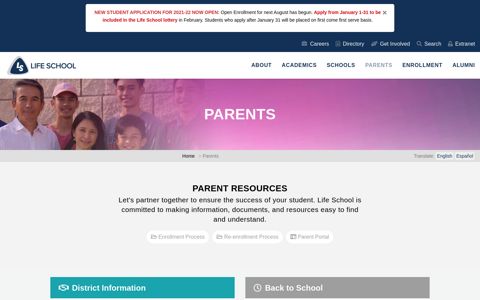 Parent Resources - Life School
