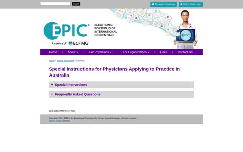 EPIC | Australian Medical Council Instructions