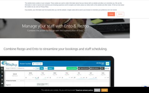 Integrate Ento Employee Scheduling with Rezgo