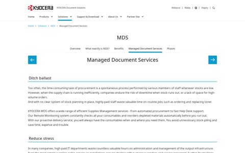 Managed Document Services | MDS | Solutions | KYOCERA ...