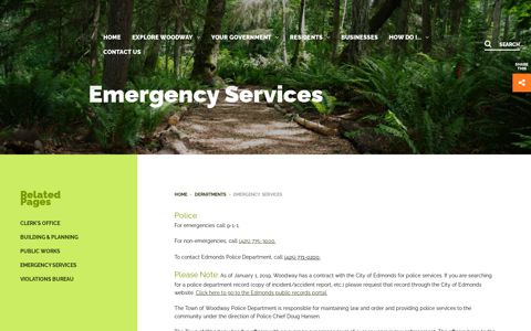 Emergency Services - Town of Woodway