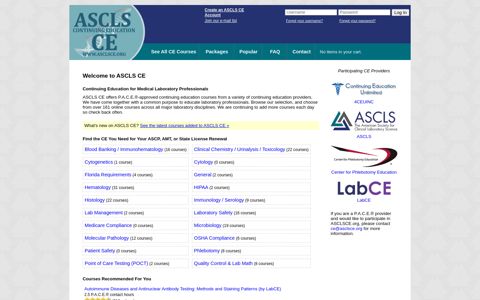 ASCLS CE - Continuing Education for Medical Laboratory ...