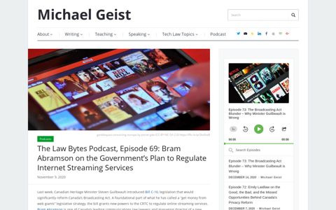 The Law Bytes Podcast, Episode 69: Bram Abramson on the ...