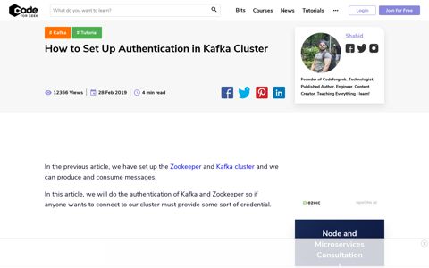 How to Set Up Authentication in Kafka Cluster - Codeforgeek