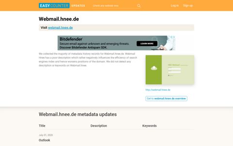 Webmail Hnee (Webmail.hnee.de) - Outlook - Easy Counter