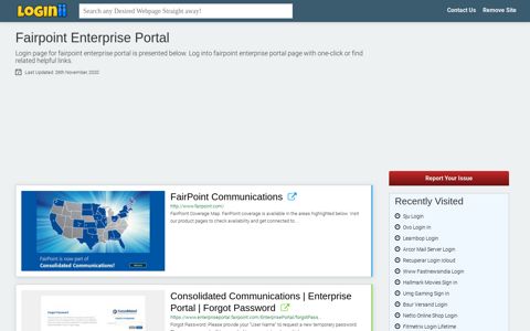 Fairpoint Enterprise Portal - Loginii.com