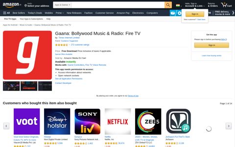 Gaana: Bollywood Music & Radio: Fire TV: Amazon.in ...