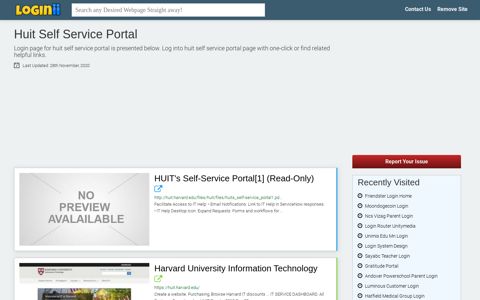 Huit Self Service Portal