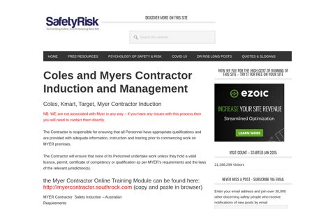 Coles and Myers Contractor Induction and Management ...