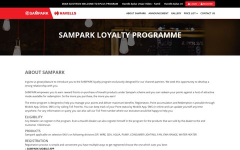 AboutSampark - Havells India
