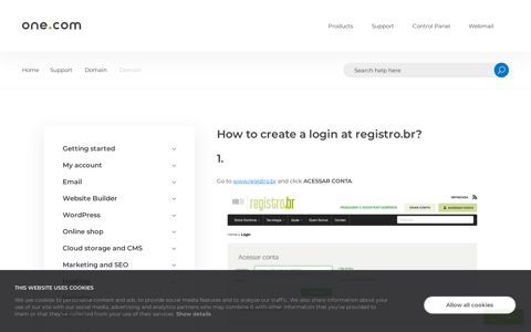 How to create a login at registro.br? – Support | one.com