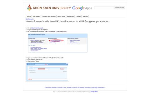 How to forward mails from KKU mail account to KKU Google ...
