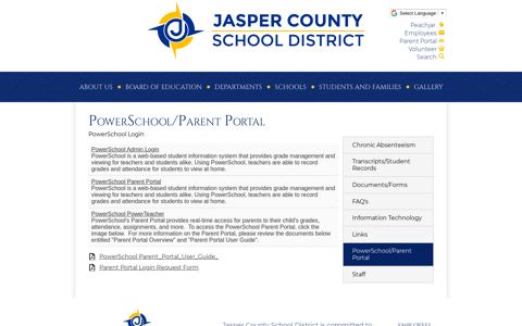 PowerSchool/Parent Portal – Data Management – Jasper ...
