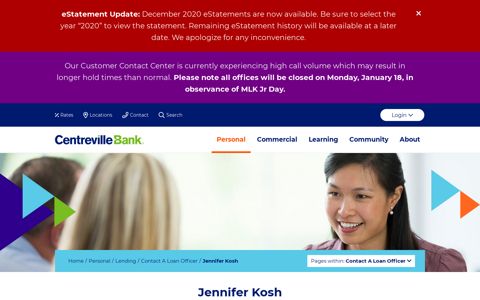 Jennifer Kosh | RI Bank Mortgage Lender | Centreville Bank