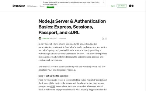 Node.js Server & Authentication Basics: Express, Sessions ...