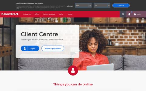 Client Centre Login | belairdirect
