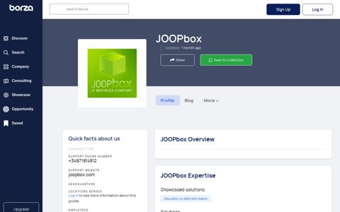 JOOPbox: Discover Solutions & Connect | Borza