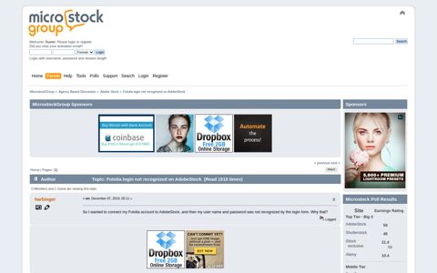 Fotolia login not recognized on AdobeStock | Professional ...