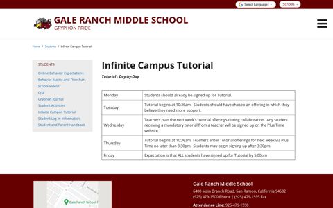 Infinite Campus Tutorial - Gale Ranch Middle School