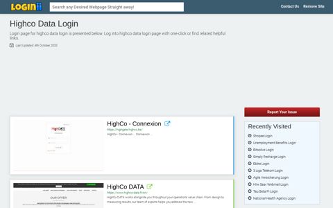 Highco Data Login - Loginii.com