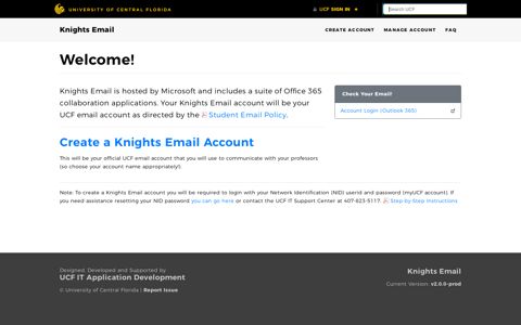Knights Email | UCF