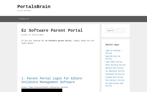 Ez Software Parent - Parent Portal Login For Ezcare Childcare ...