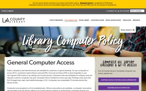 Library Computer Policy – LA County Library