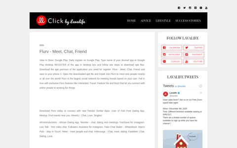 Flurv Dating Site - Sign Up & Login - Click by Lavalife.com ...
