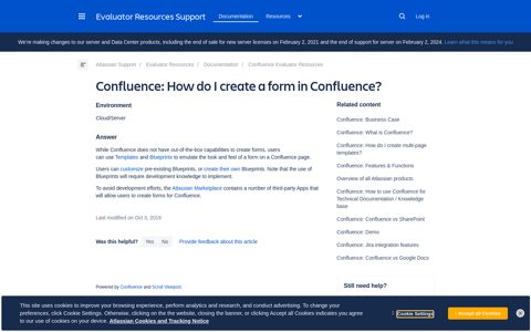 Confluence: How do I create a form in Confluence? | Evaluator ...