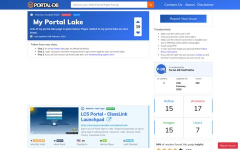 My Portal Lake - Portal-DB.live