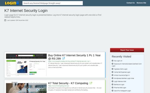 K7 Internet Security Login - Loginii.com