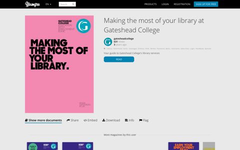 Making the most of your library at Gateshead College