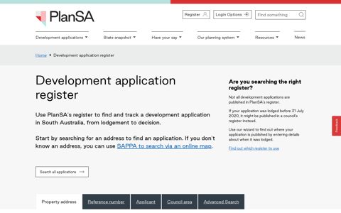Development application register | PlanSA - SA Planning Portal