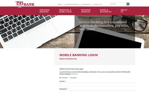 Mobile Banking Login - TSB Bank