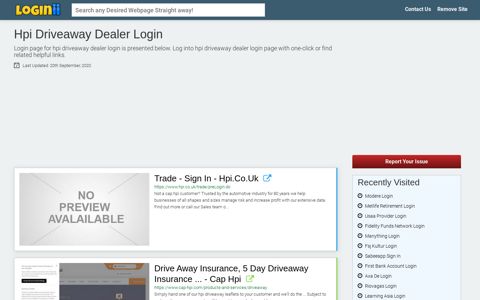 Hpi Driveaway Dealer Login - Loginii.com