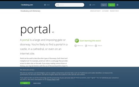 portal - Dictionary Definition : Vocabulary.com