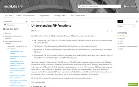 Understanding FIP Functions - TechLibrary - Juniper Networks