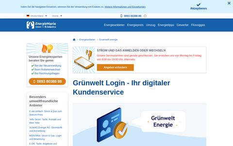 Grünwelt Login - Ihr digitaler Kundenservice - Energiemarie