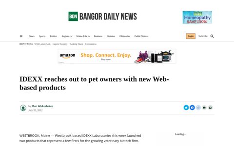 IDEXX reaches out to pet owners with new Web-based products