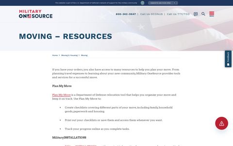 Military Move | Resources | Military OneSource