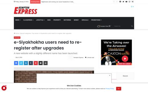 e-Siyakhokha users need to re-register after upgrades ...