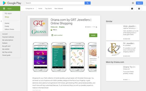 Oriana.com by GRT Jewellers | Online Shopping – Apps on ...