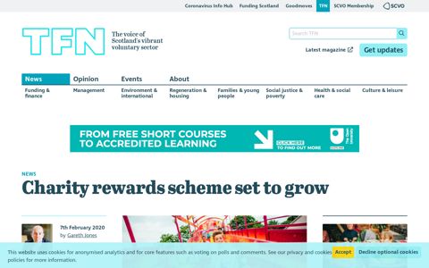 Charity rewards scheme set to grow - TFN - Third Force News
