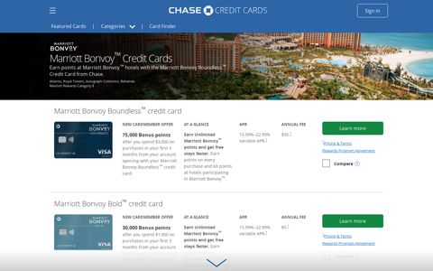 Marriott Bonvoy | Credit Cards | Chase.com