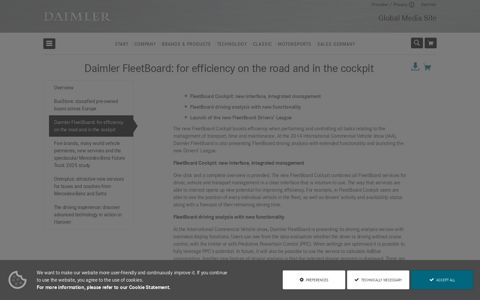 Daimler FleetBoard: for efficiency on the road and in the cockpit